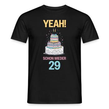 Schon wieder 29 - 30. Geburtstag - Männer T-Shirt - Schwarz - Vorne - AI Model Male 178 light (178cm)