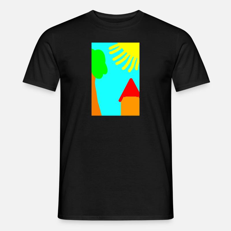 Kindergemälde - Männer T-Shirt - Schwarz