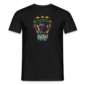 Un chien carlin cool. - T-shirt homme - noir - Devant - AI Model Male 178 light (178cm)