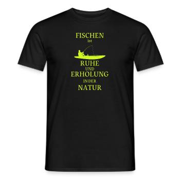Fischen Ruhe Erholung - Männer T-Shirt - Schwarz - Vorne - AI Model Male 178 light (178cm)