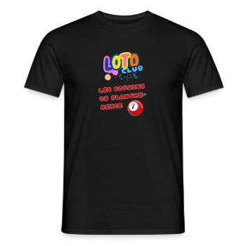 LOTO - BINGO - 7 - LES COPAINS DE BLANCHE-NEIGE - T-shirt homme - noir - Devant - AI Model Male 178 light (178cm)
