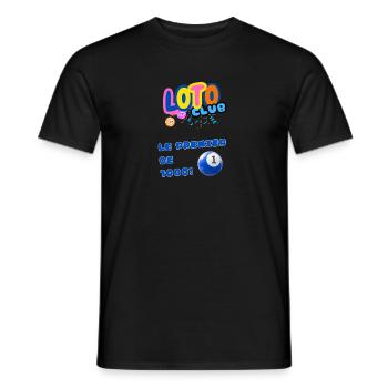 LOTO - BINGO - 1 - LE PREMIER DE 1000 - T-shirt homme - noir - Devant - AI Model Male 178 light (178cm)