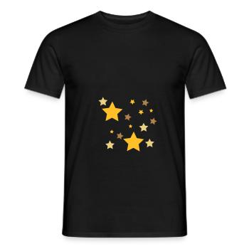 stars - Männer T-Shirt - Schwarz - Vorne - AI Model Male 178 light (178cm)