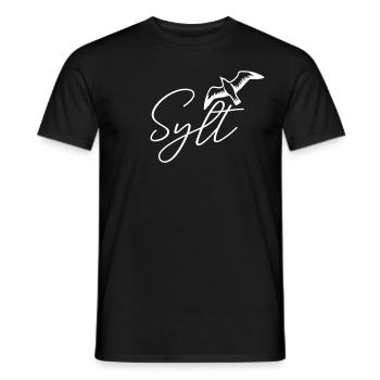 Sylt Seagull - Men's T-Shirt - black - Front - AI Model Male 178 light (178cm)