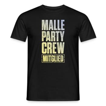 Malle Party Crew Member - Men's T-Shirt - black - Front - AI Model Male 178 light (178cm)