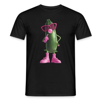 Zucchini - Männer T-Shirt - Schwarz - Vorne - AI Model Male 178 light (178cm)