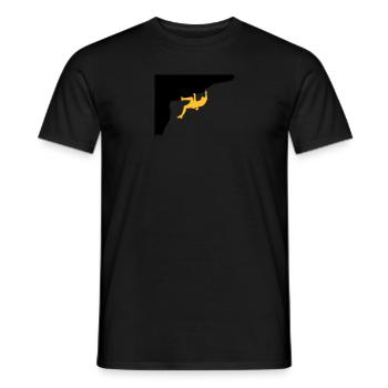 Klatring, tovværk, knob, bjerg, carbine, - Mænd T-shirt - sort - Foran - AI Model Male 178 light (178cm)