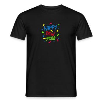 BONNE ANNÉE CÉLÉBREZ - T-shirt homme - noir - Devant - AI Model Male 178 light (178cm)