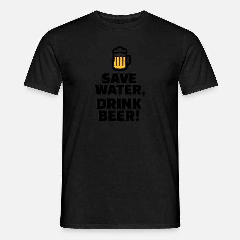 Bier - Männer T-Shirt - Schwarz