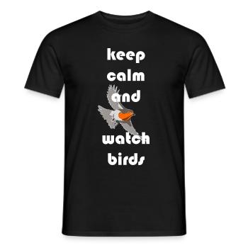 Observation des oiseaux Oiseaux Observation des oiseaux Oiseaux - T-shirt homme - noir - Devant - AI Model Male 178 light (178cm)