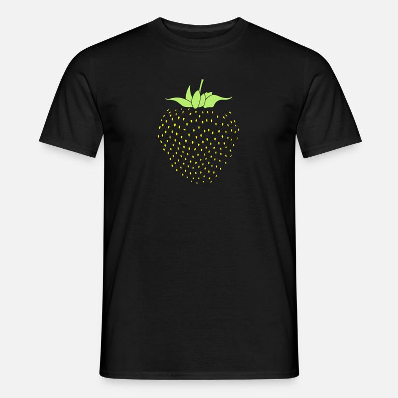 erdbeere - Männer T-Shirt - Schwarz