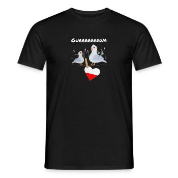 Kurwa Tauben Gurrrrrrwa - Männer T-Shirt - Schwarz - Vorne - AI Model Male 178 light (178cm)
