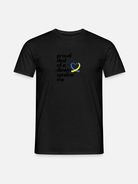 proud dad of a down syndrome - Männer T-Shirt - Schwarz