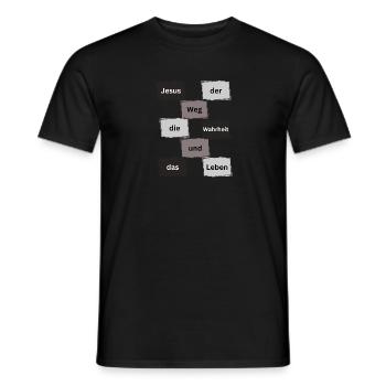 Jesus der weg - Männer T-Shirt - Schwarz - Vorne - AI Model Male 178 light (178cm)