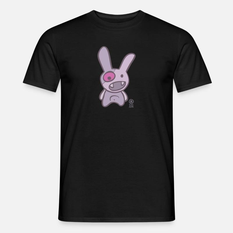 "rabbit" - Kleines MONSTER (Hase) - Männer T-Shirt - Schwarz