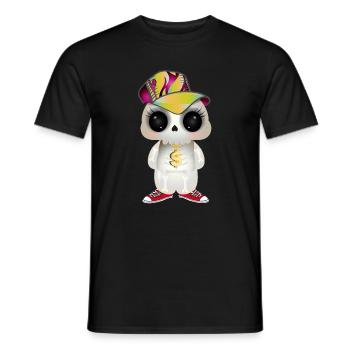cute cool skull in hip hop look - Men's T-Shirt - black - Front - AI Model Male 178 light (178cm)