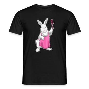 Peigne de coiffeur Bunny - T-shirt homme - noir - Devant - AI Model Male 178 light (178cm)