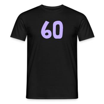 60. 60 ANS. 60e ANNIVERSAIRE. ANNIVERSAIRE 60 ANS. - T-shirt homme - noir - Devant - AI Model Male 178 light (178cm)