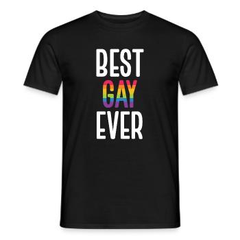 Mois de la fierté LGBT - Meilleur gay de tous les temps - T-shirt homme - noir - Devant - AI Model Male 178 light (178cm)