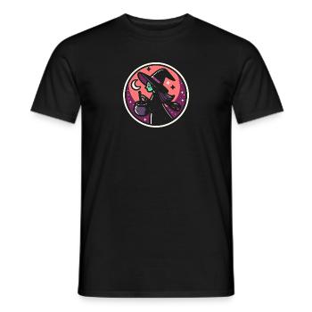 Hexe Comic - Männer T-Shirt - Schwarz - Vorne - AI Model Male 178 light (178cm)
