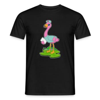 Flamingo Krankenschwester - Männer T-Shirt - Schwarz - Vorne - AI Model Male 178 light (178cm)