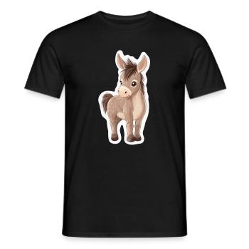Esel - Männer T-Shirt - Schwarz - Vorne - AI Model Male 178 light (178cm)
