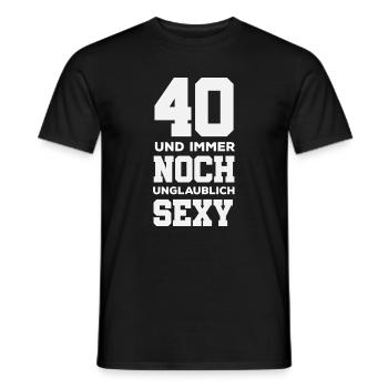 Lustiges 40. Geburtstag Geschenk Geburtstagsshirt - Männer T-Shirt - Schwarz - Vorne - AI Model Male 178 light (178cm)