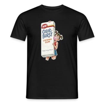  Retro Kaugummi - Männer T-Shirt - Schwarz - Vorne - AI Model Male 178 light (178cm)