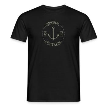 Original Küstenkind Norddeutsch Moin Hamburg Nord - Männer T-Shirt - Schwarz - Vorne - AI Model Male 178 light (178cm)