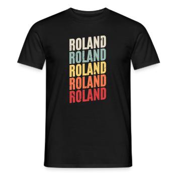 Roland Prénom - T-shirt homme - noir - Devant - AI Model Male 178 light (178cm)