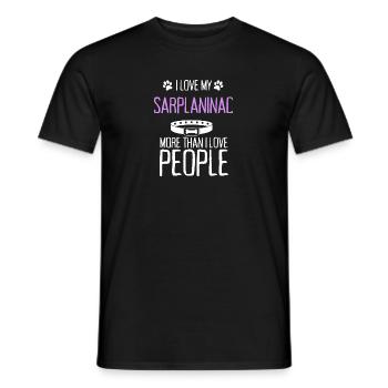 I Love My Sarplaninac More Than I Love People - Men's T-Shirt - black - Front - AI Model Male 178 light (178cm)