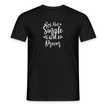 Ich bin nicht Single Ich habe einen Drever Hundeliebhaber - Männer T-Shirt - Schwarz - Vorne - AI Model Male 178 light (178cm)