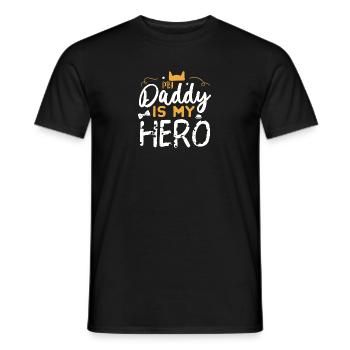 Papa du bist mein persönlicher Held - Männer T-Shirt - Schwarz - Vorne - AI Model Male 178 light (178cm)