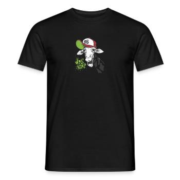 whats up giraffe - Men's T-Shirt - black - Front - AI Model Male 178 light (178cm)