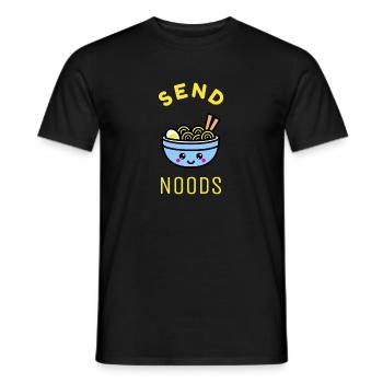 Send Noods - Humorous and funny Send Noods - Men's T-Shirt - black - Front - AI Model Male 178 light (178cm)