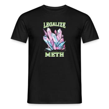 Légaliser Meth Chrystal Meth - T-shirt homme - noir - Devant - AI Model Male 178 light (178cm)