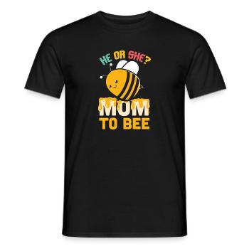 Womens Gender Reveal What Will It Bee Mom To Be - Männer T-Shirt - Schwarz - Vorne - AI Model Male 178 light (178cm)