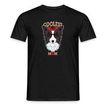 Chien le plus cool Maman I Border Collie Maman I Border - T-shirt homme - noir - Devant - AI Model Male 178 light (178cm)