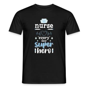 Everyday Superhero Lifesaver Work - Men's T-Shirt - black - Front - AI Model Male 178 light (178cm)