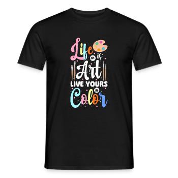 Artiste Profession Peintre - T-shirt homme - noir - Devant - AI Model Male 178 light (178cm)