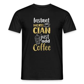 Funeral coffin mourning - Men's T-Shirt - black - Front - AI Model Male 178 light (178cm)