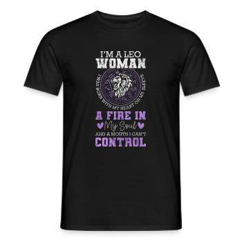 Löwe Astrologie Geburt Löwen - Männer T-Shirt - Schwarz - Vorne - AI Model Male 178 light (178cm)