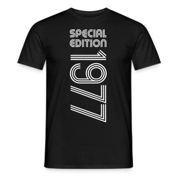 Special Edition 1977 - Birthday 1977 Color change - Men's T-Shirt - black - Front - AI Model Male 178 light (178cm)