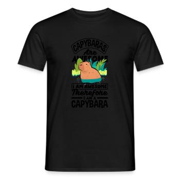 Capybara rongeur Capybara sont une citation impressionnante - T-shirt homme - noir - Devant - AI Model Male 178 light (178cm)