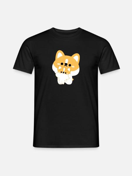 Corgi-Paar - Männer T-Shirt - Schwarz
