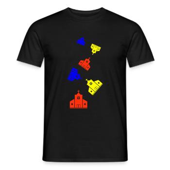 Kirche - Männer T-Shirt - Schwarz - Vorne - AI Model Male 178 light (178cm)
