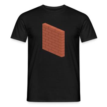 Brick Wall - Construction Masonry Building Mason - Men's T-Shirt - black - Front - AI Model Male 178 light (178cm)
