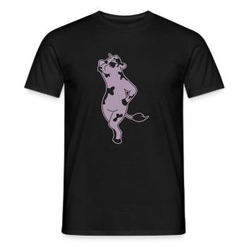 Elegant Cow Model Silhouette Farm - Men's T-Shirt - black - Front - AI Model Male 178 light (178cm)