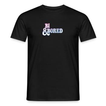 Bi & Bored - Men's T-Shirt - black - Front - AI Model Male 178 light (178cm)