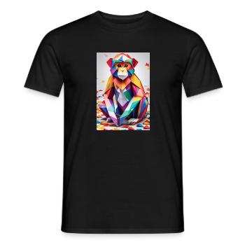 Rainbow Monkey - Men's T-Shirt - black - Front - AI Model Male 178 light (178cm)